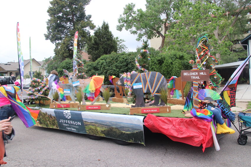 The Jefferson County Open Spaces float paid homage to Belchar Hill Trail.
